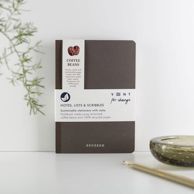 Recycled Sucseed A5 Notebook - Lined Notebooks & Pens The Ethical Gift Box (DEV SITE) Coffee Bean  
