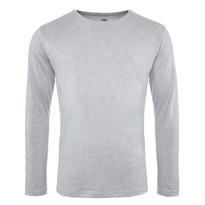 Pure Waste Mens Long Sleeve T-Shirt Tops & Tees The Ethical Gift Box (DEV SITE) Grey Melange XS 