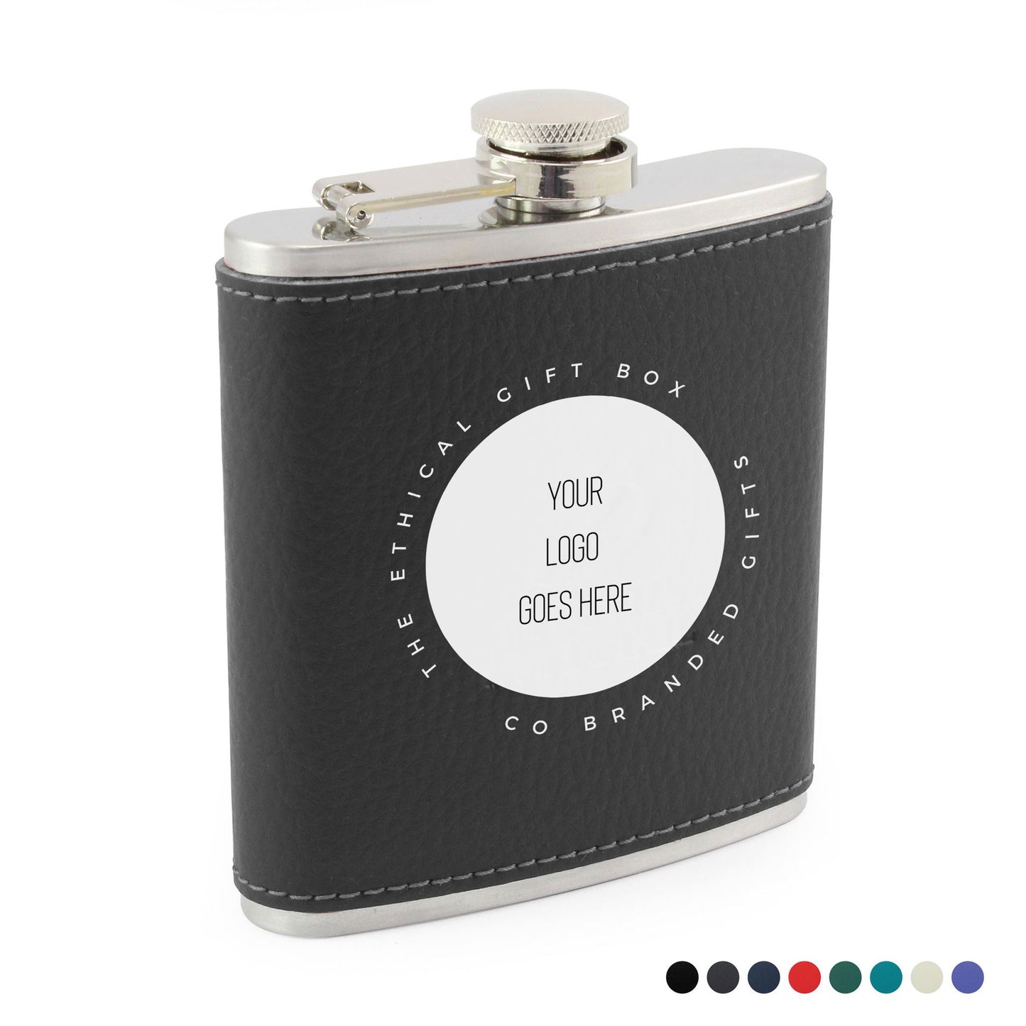 Hip Flask with Recycled ELeather Wrap Water Bottles & Flasks The Ethical Gift Box (DEV SITE)