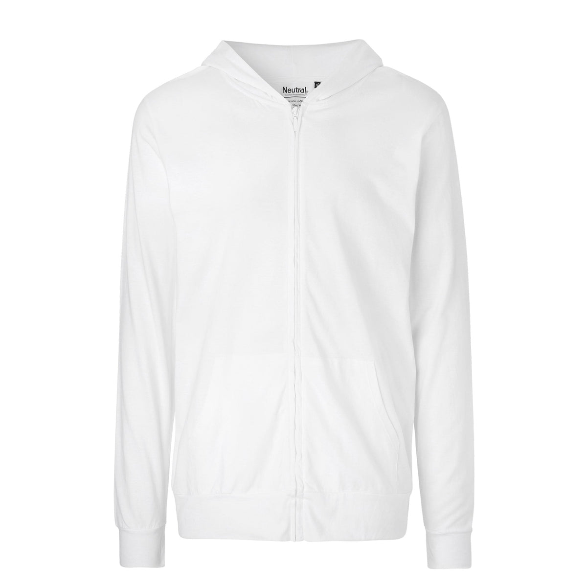 Unisex Organic Cotton Jersey Hoodie With Zip Tops & Tees The Ethical Gift Box (DEV SITE) White XS