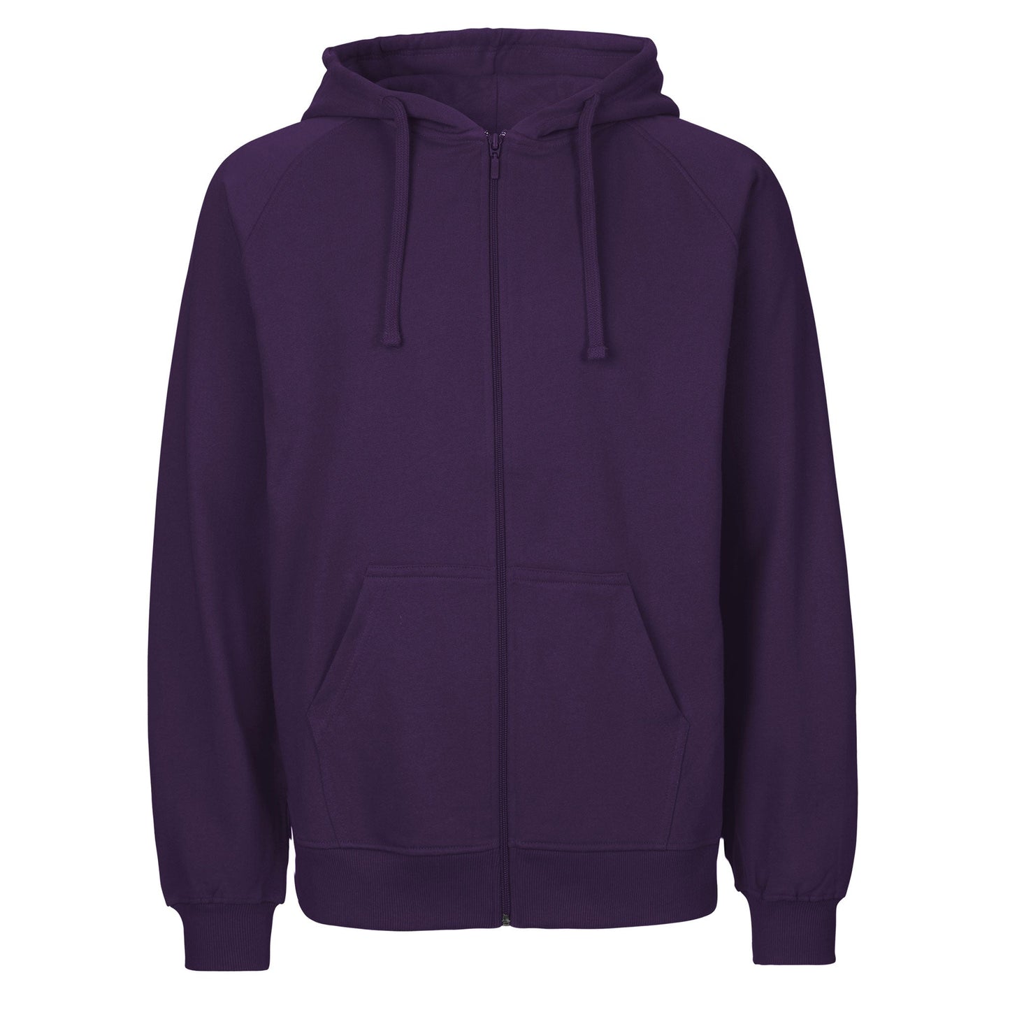 Mens Organic Cotton Hoodie With Zip Tops & Tees The Ethical Gift Box (DEV SITE) Purple S