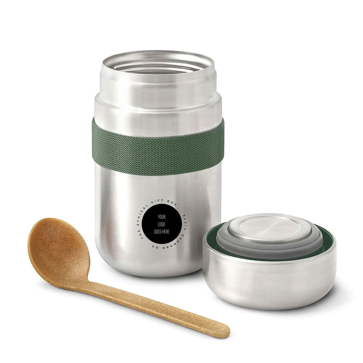 Black & Blum Stainless Food Flask 400ml Water Bottles & Flasks The Ethical Gift Box (DEV SITE) Olive