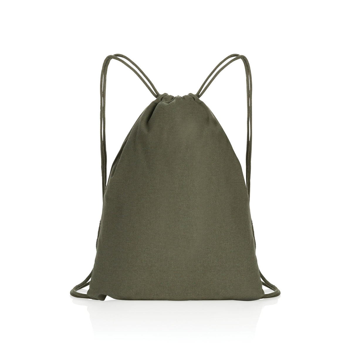 Recycled Cotton Drawstring Backpack Bags The Ethical Gift Box (DEV SITE) Military