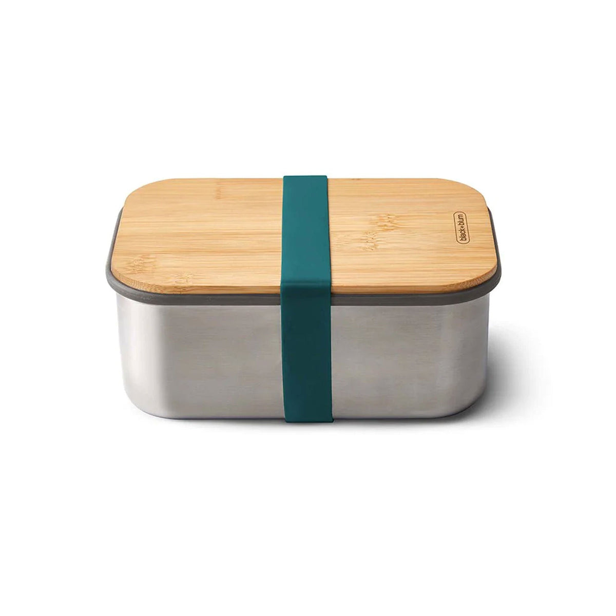 Black & Blum stainless steel sandwich box with bamboo lid, plastic-free, for corporate gifting, Ocean