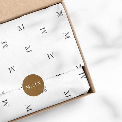 Branded Tissue Paper - 1 Colour Packaging Inserts The Ethical Gift Box (DEV SITE)   