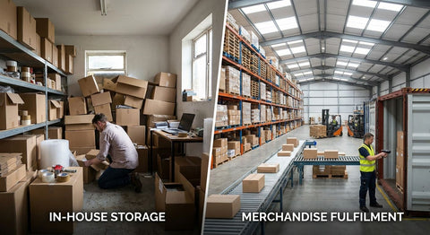 Merchandise fulfilment vs in-house storage