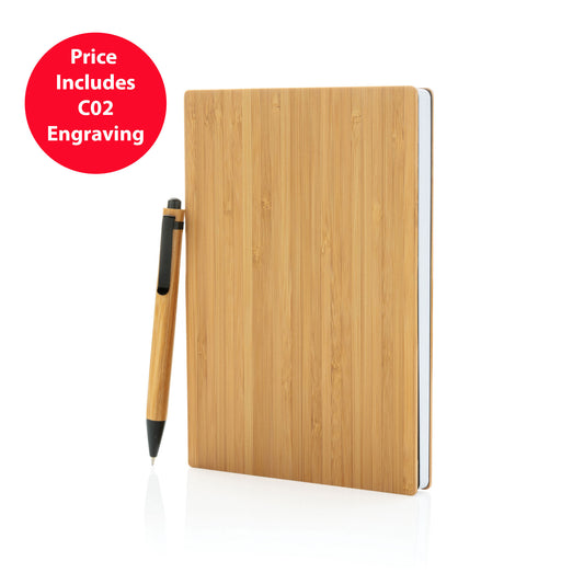 A5 Bamboo Notebook & Pen Set