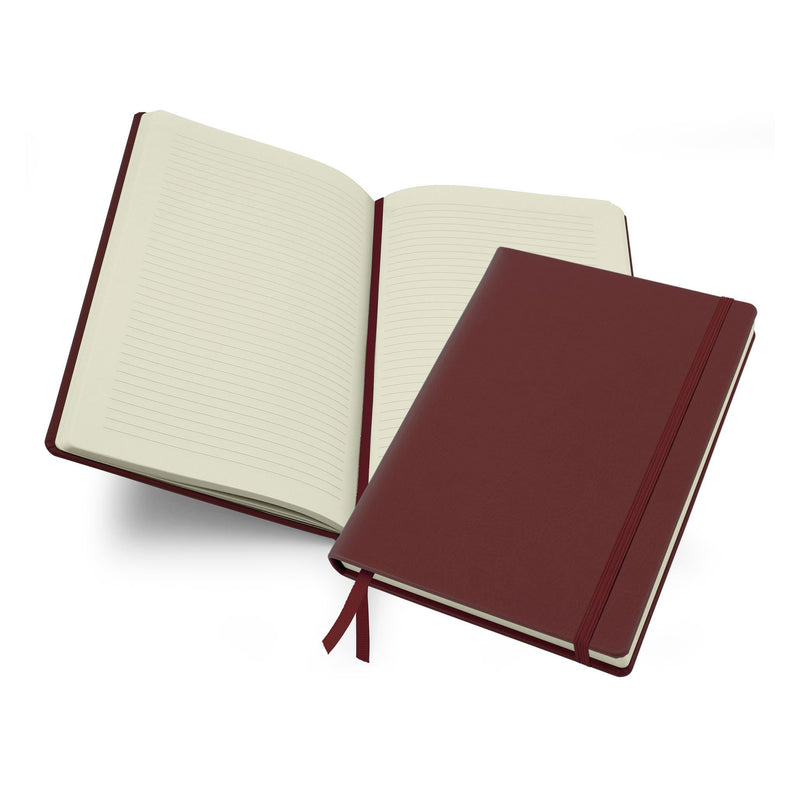 Belluno Wellbeing Journal With Elastic Strap Notebooks & Pens The Ethical Gift Box (DEV SITE) Burgundy  