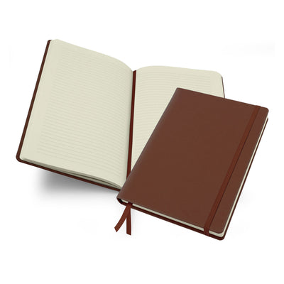 Belluno Wellbeing Journal With Elastic Strap Notebooks & Pens The Ethical Gift Box (DEV SITE) Chestnut Brown  