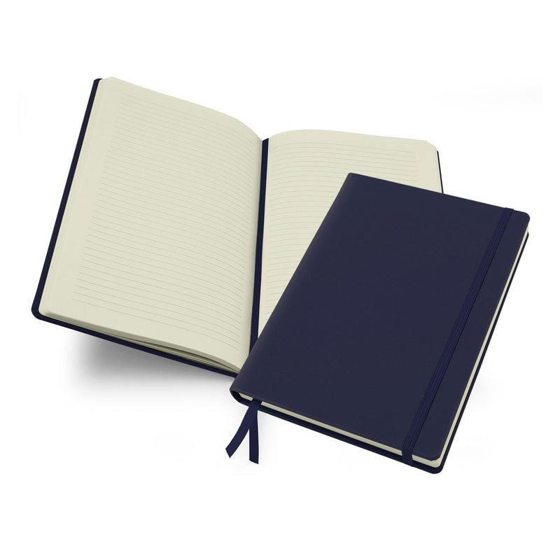 Belluno Wellbeing Journal With Elastic Strap Notebooks & Pens The Ethical Gift Box (DEV SITE) Navy Blue  