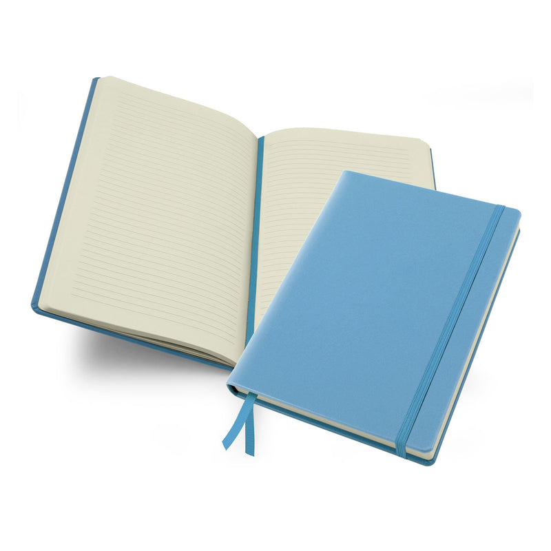Belluno Wellbeing Journal With Elastic Strap Notebooks & Pens The Ethical Gift Box (DEV SITE) Sky Blue  