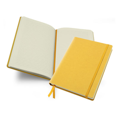 Belluno Wellbeing Journal With Elastic Strap Notebooks & Pens The Ethical Gift Box (DEV SITE) Yellow  