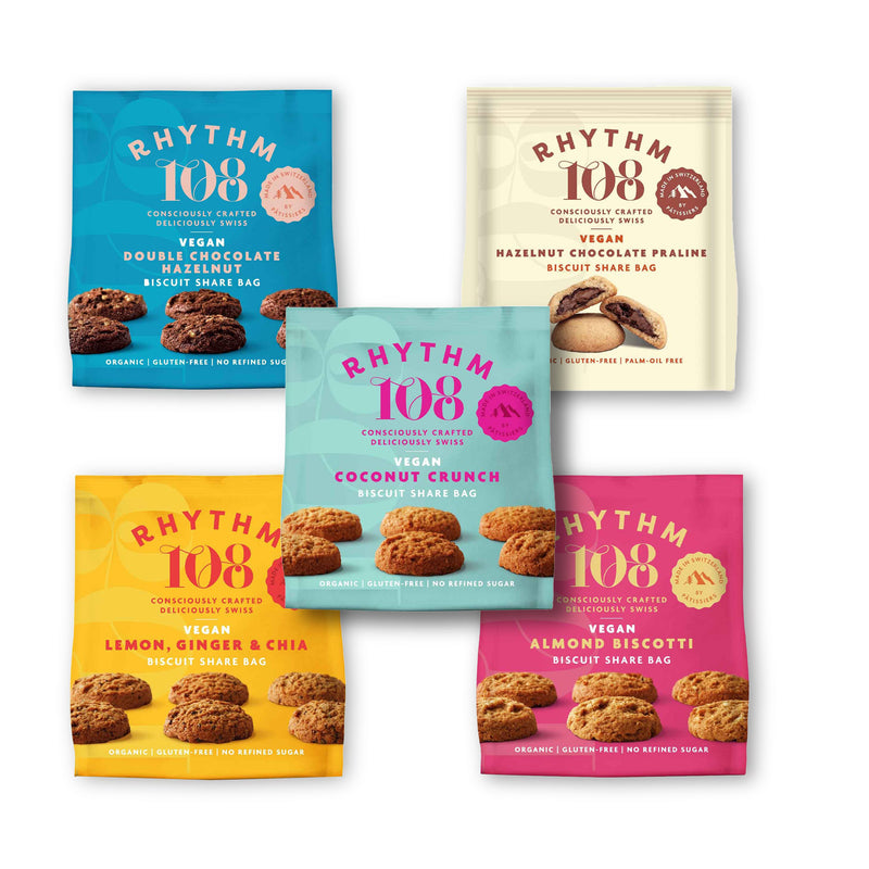 Rhythm 108 Biscuit Share Bag 135g Snacks & Nibbles The Ethical Gift Box (DEV SITE)   