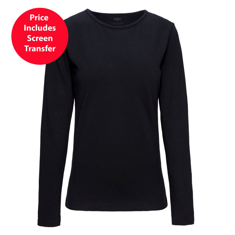 Pure Waste Womens Long Sleeve T-Shirt