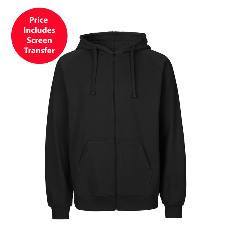 Unisex Tiger Cotton Hoodie w Zip