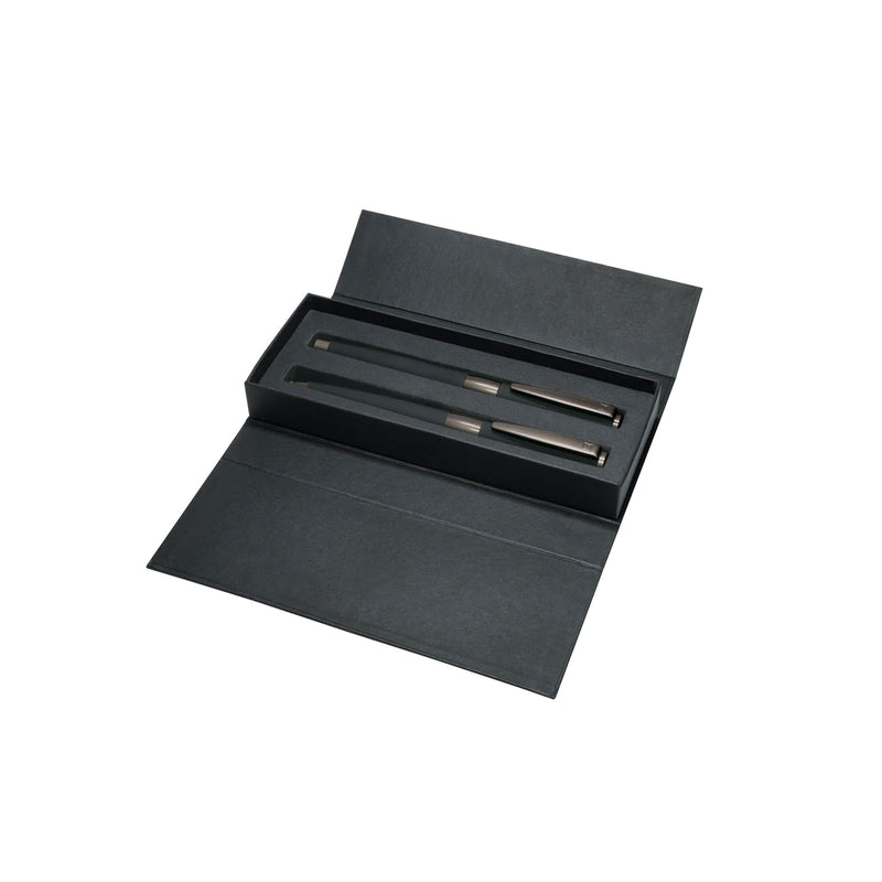 Black Line Ballpoint & Fountain Pen Set With Case Notebooks & Pens The Ethical Gift Box (DEV SITE)   