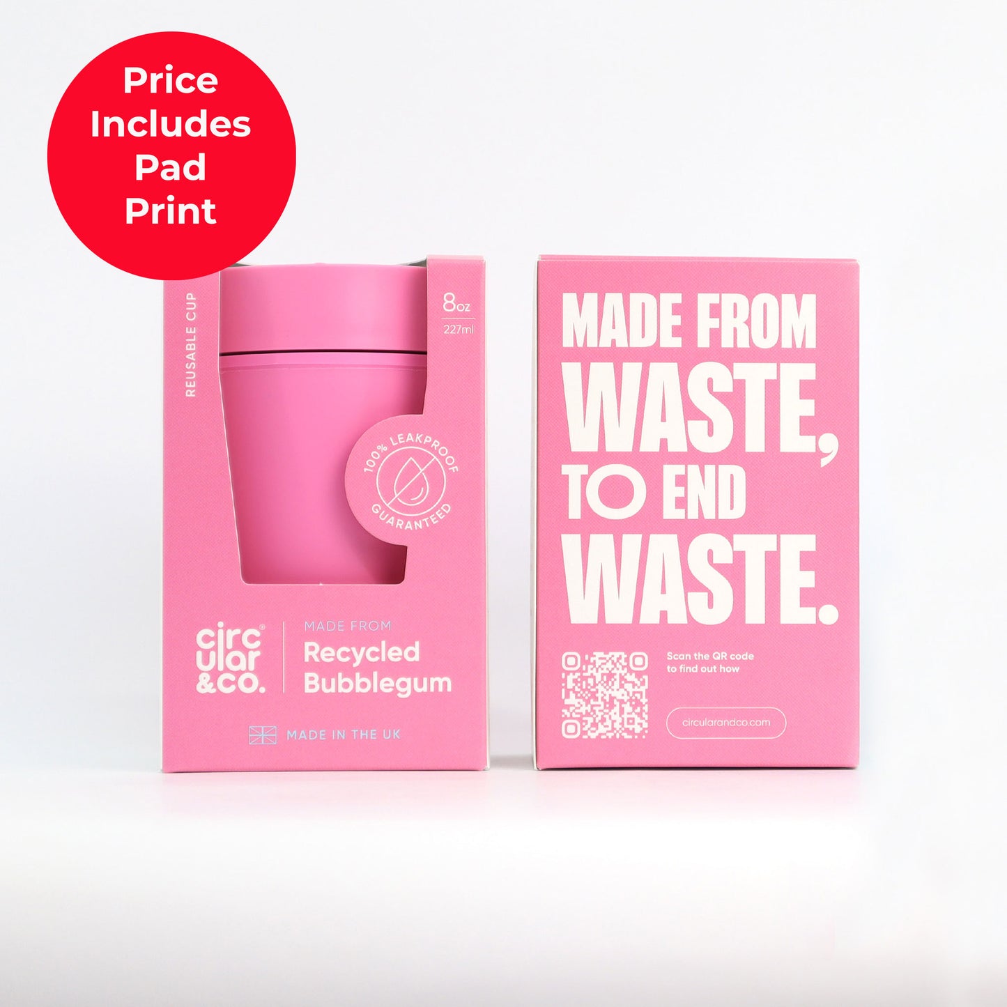 Circular Cup - Made From: Bubblegum - 8oz Cup