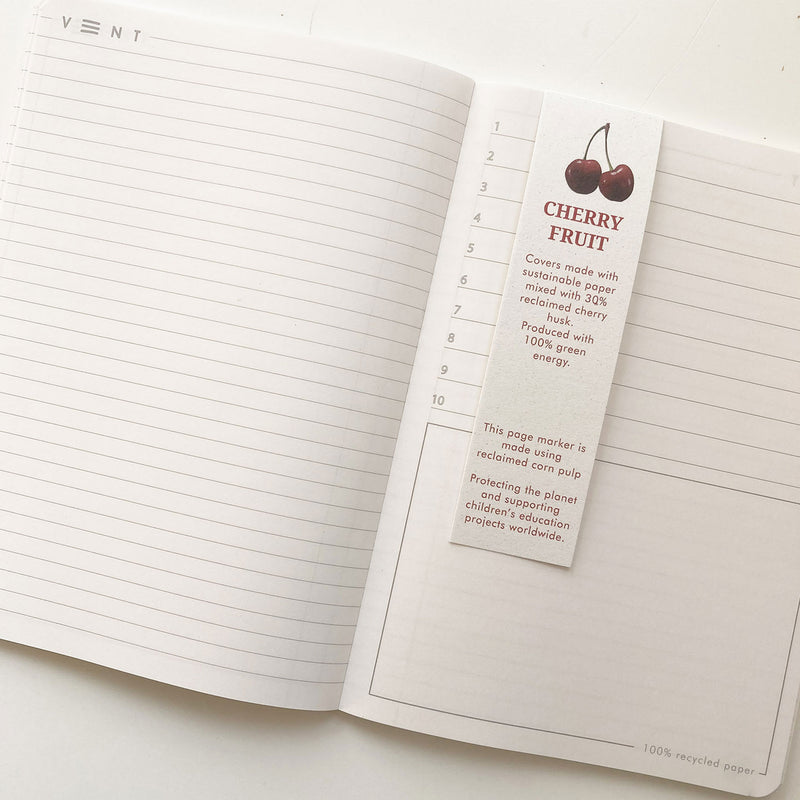 Recycled SUCSEED A6 Notebook – Cherry Husk Grab & Go Vent For Change   