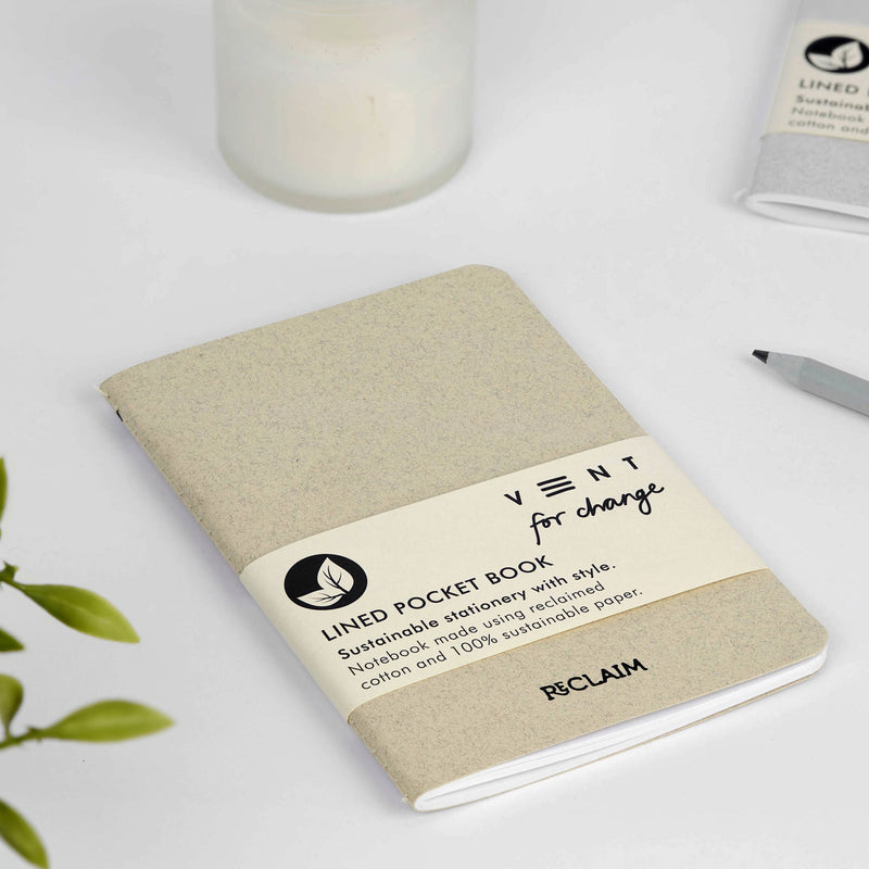 RECLAIM A6 Pocket Notebook – Pearl Cotton Grab & Go Vent For Change   