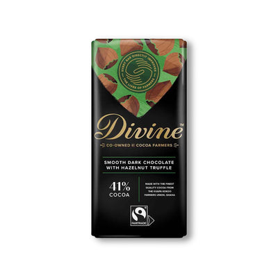 Divine Chocolate 90g Confectionery The Ethical Gift Box (DEV SITE) Dark Chocolate Hazlenut Truffle  
