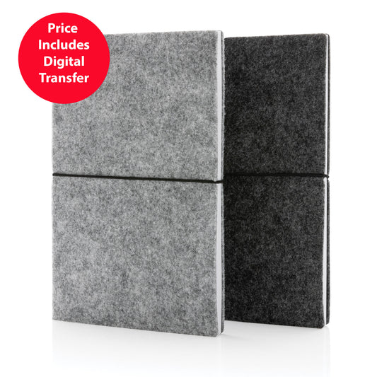 GRS Certified Recycled Felt A5 Softcover Notebook