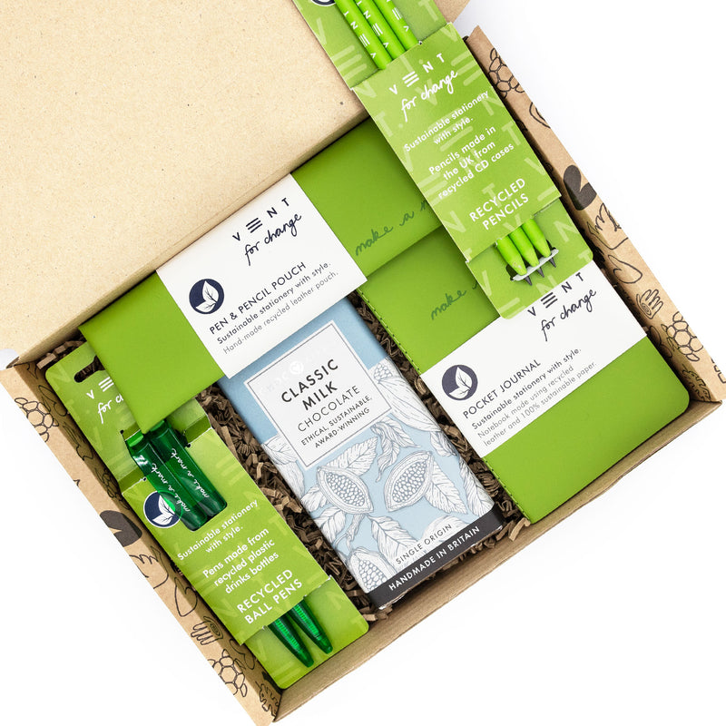 The Happy Jotter Box Stationery Boxes The Ethical Gift Box Green  