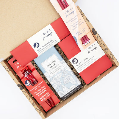 The Happy Jotter Box Stationery Boxes The Ethical Gift Box Red  