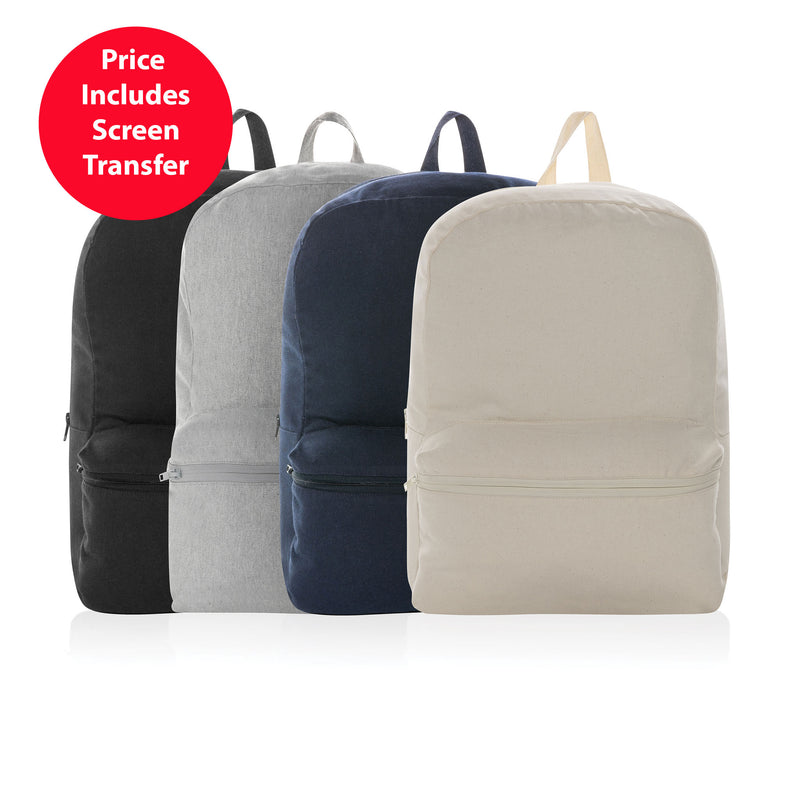 Recycled Canvas Undyed Backpack