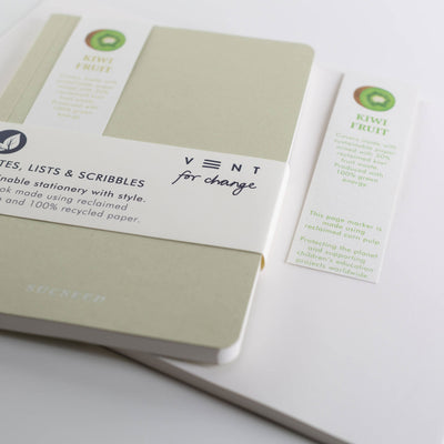Recycled SUCSEED A6 Notebook – Kiwi Fruit Grab & Go Vent For Change   