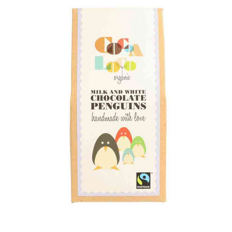 Fairtrade & Organic Milk & White Chocolate Penguins 110g