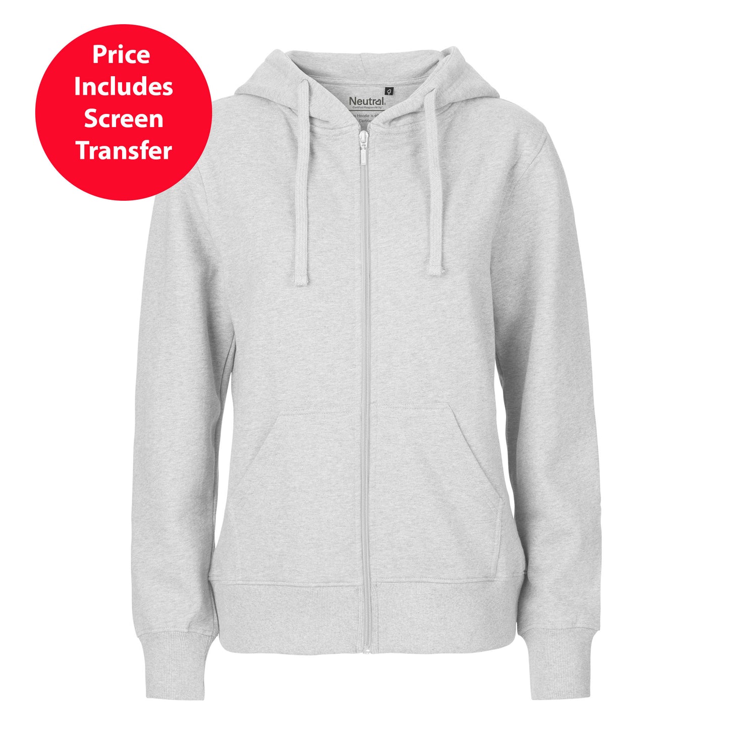 Neutral® Womens Organic Cotton Jersey Hoodie W Zip