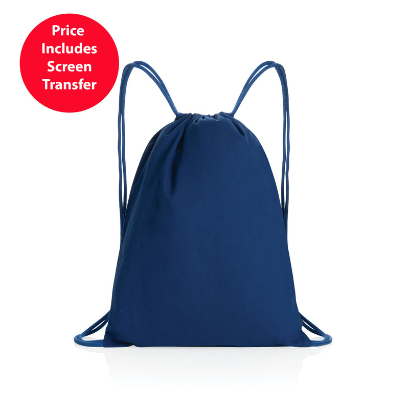 Recycled Cotton Drawstring Backpack