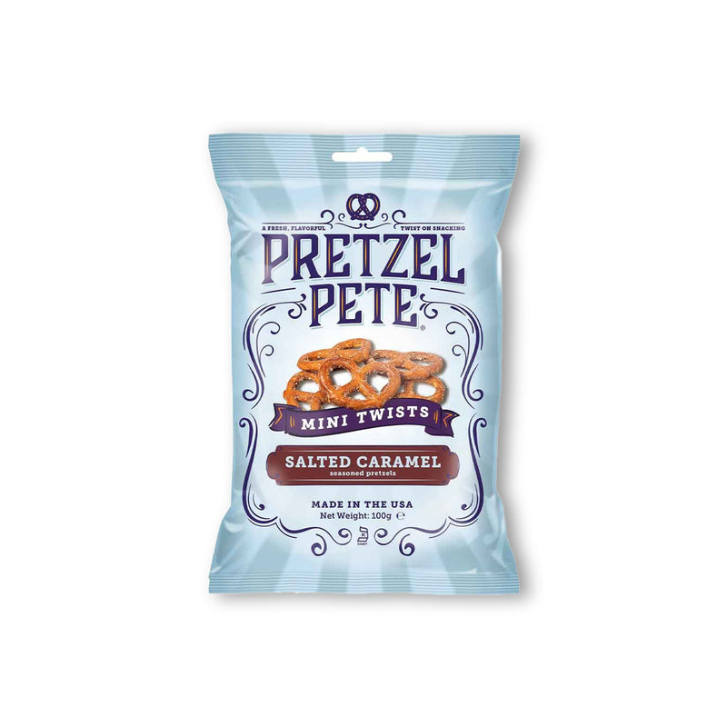 Pretzel Pete Salty Caramel Mini Twists 100g Snacks & Nibbles The Ethical Gift Box (DEV SITE)   
