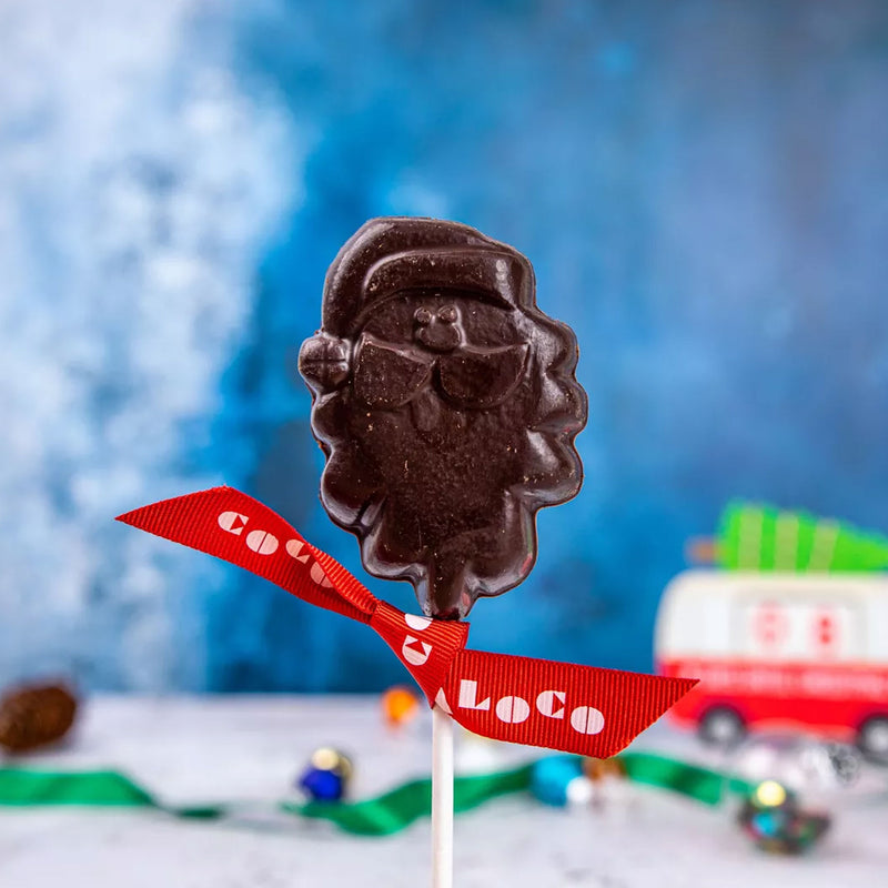 Dark Chocolate Santa Lolly