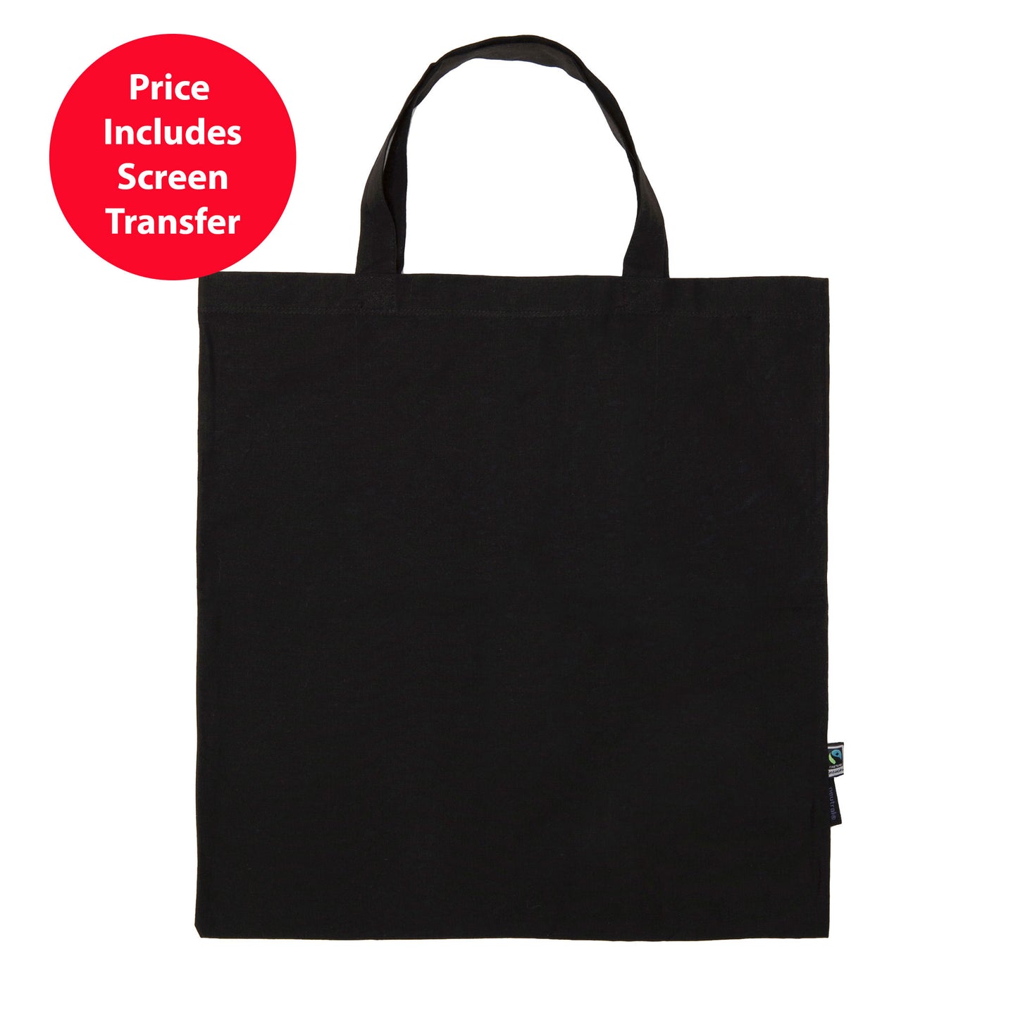 Organic Cotton Shopping Bag w Short Handles