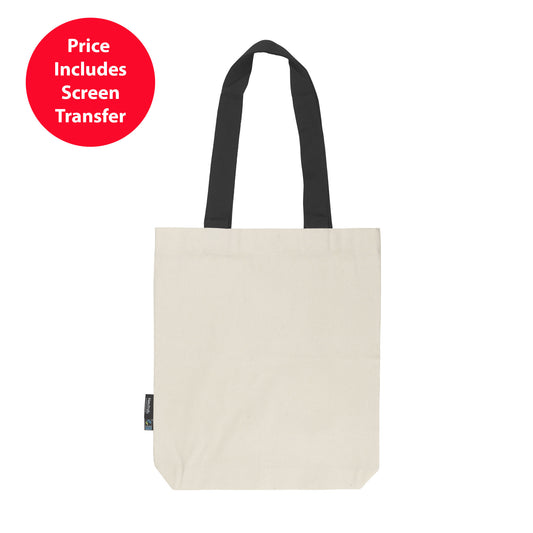 Organic Cotton Twill Bag with Contrast Handles