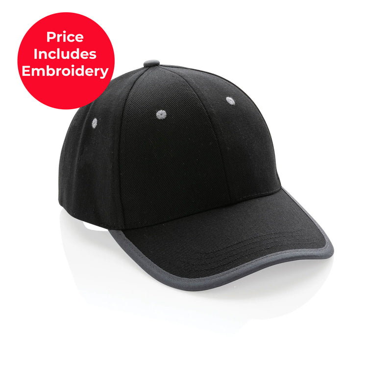 Impact AWARE™ Brushed rCotton 6 Panel Contrast Cap 280gr