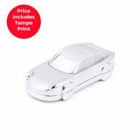 Chrome-plated sports car-shaped USB flash drive, 8GB, retractable connector thumbnail