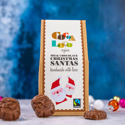 Fairtrade & Organic Milk Chocolate Santas 100g