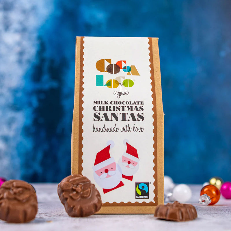 Fairtrade & Organic Milk Chocolate Santas 100g