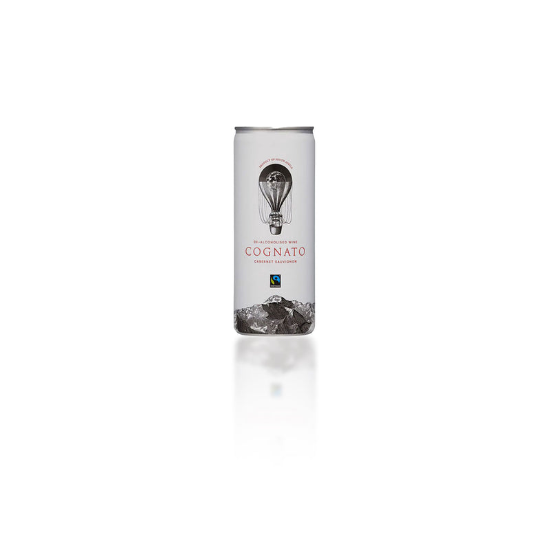 Cognato South African alcohol-free Fairtrade wine, 250ml can