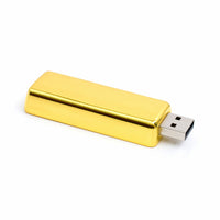 Gold bar-shaped USB flash drive, 8GB, premium metal construction thumbnail