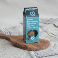 Kent & Fraser cracked black pepper and smoked sea salt cheese wafers thumbnail