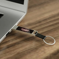 USB Flash Drive Dazzle, 512MB, illuminated logo with metal keyring attachment thumbnail