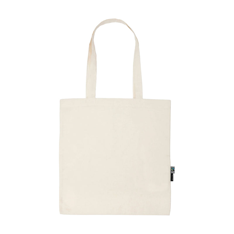 Neutral organic Fairtrade cotton tote bag