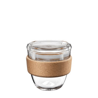 KeepCup Brew Cork Quicksip 8oz, B Corp certified tempered glass cup with cork band thumbnail