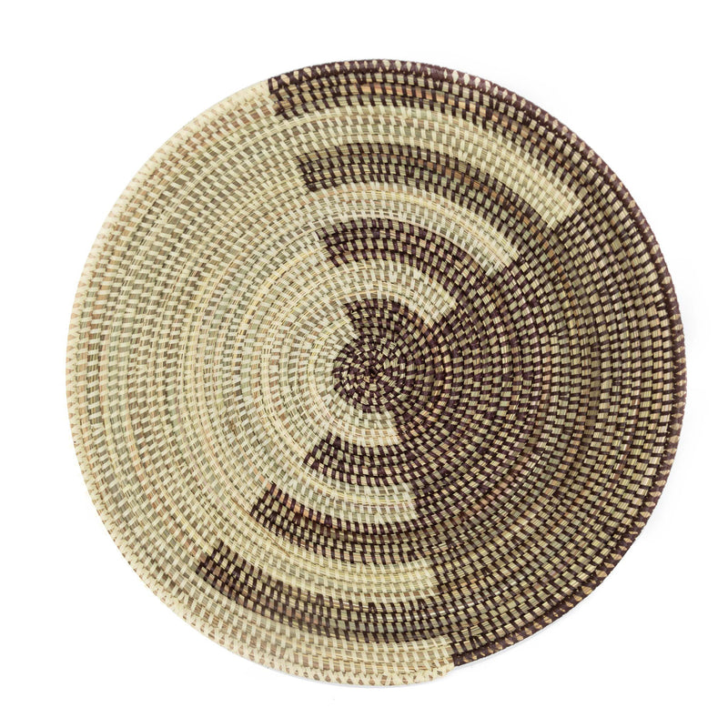 Hand-woven Senegalese basket, 40cm, with co-branded ribbon