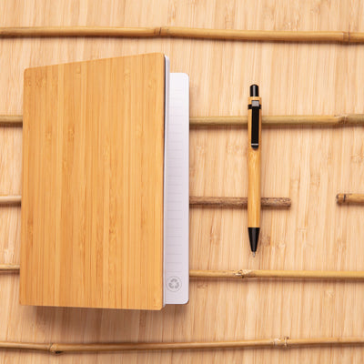 A5 Bamboo Notebook & Pen Set Notebooks & Pens The Ethical Gift Box (DEV SITE)   