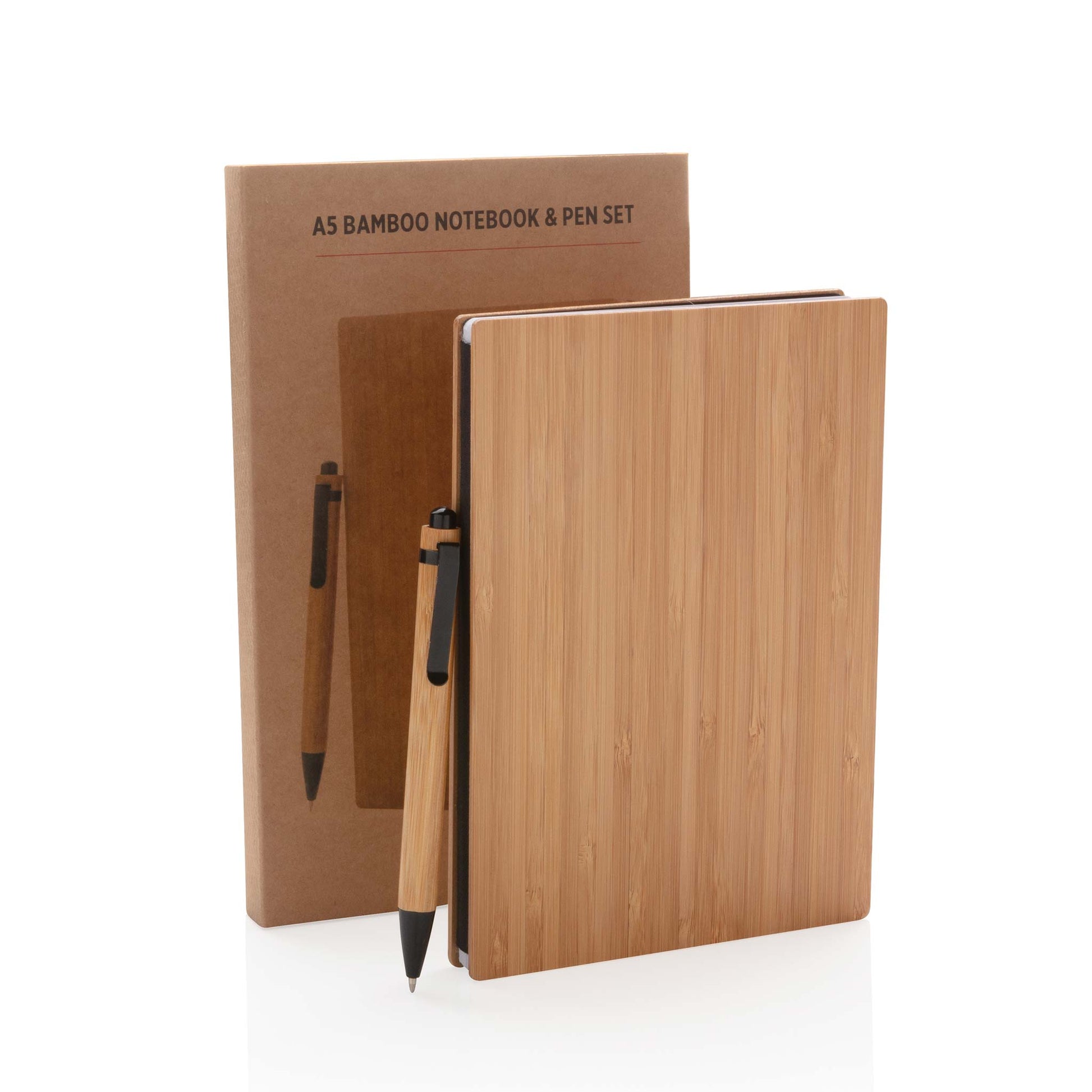 A5 Bamboo Notebook & Pen Set Notebooks & Pens The Ethical Gift Box (DEV SITE)   