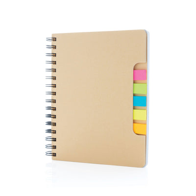 A5 Kraft Spiral Notebook with Sticky Notes Notebooks & Pens The Ethical Gift Box (DEV SITE)   